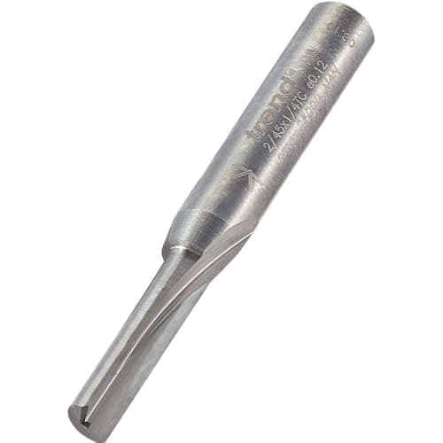 Image of Trend Professional Single Flute Cutter, 5mm Diameter, 1/4 Inch Shank, 19mm Cut Length, Tungsten Carbide Tipped, 2/45X1/4TC