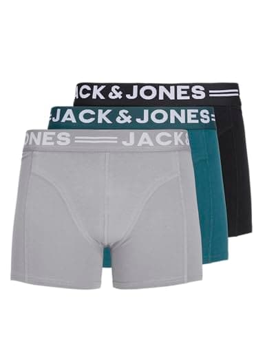 Image of JACK & JONES Mens Sense Trunks 3-Pack Noos, Weathervane, M UK