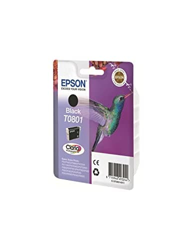 Image of Epson T0801 Black Hummingbird Genuine Ink, Claria Photo HD Ink Cartridge
