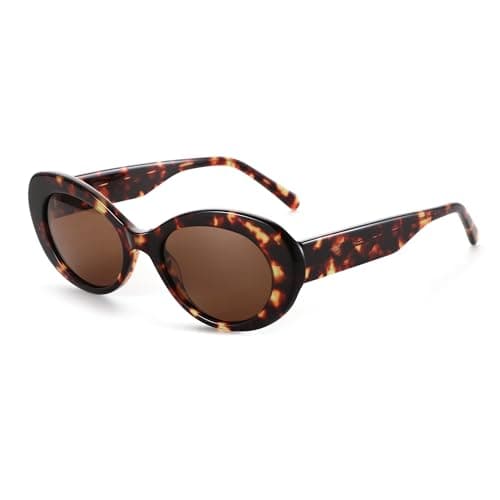 Image of ZENOTTIC Polarized Sunglasses Women Oval: Trendy Shades for Ladies - Retro Classic Sun Glasses UV400 Protection