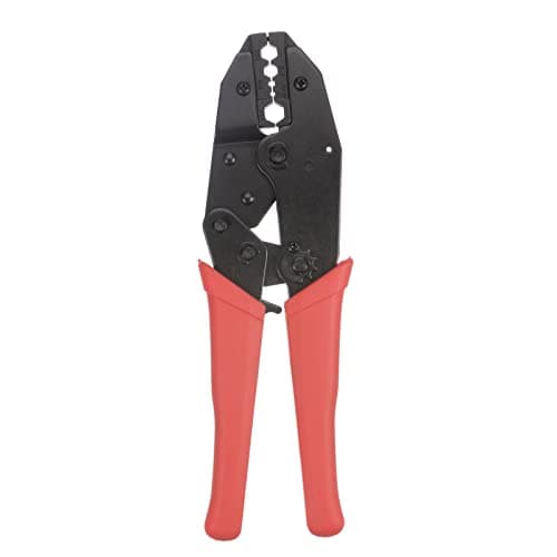 Image of sourcing map Ratchet Crimper Plier Tool for Crimping RG58 RG59 RG62 RG6 .255" .213" .100" .068" .324" Coaxial Cable BNC Connector, Red