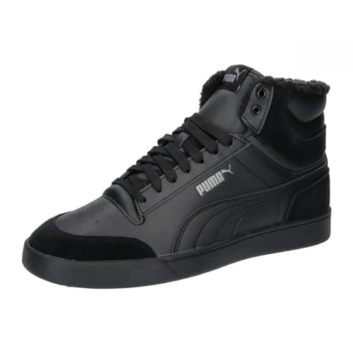 Image of PUMA Unisex Shuffle MID FUR Sneaker, Black Black-Steel Gray, 44.5 EU