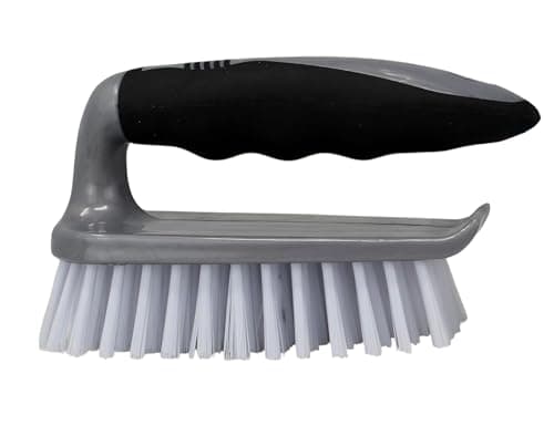 Image of Best House | Scrubbing Brushes | Non-Slip Soft Grip Handle | Grey Black | 1Pc | Heavy Duty with Stiff Bristles | Household Cleaning Brush for Indoor & Outdoor, Bathroom, Kitchen, Carpet, Floor