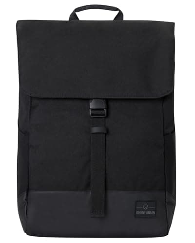 Image of Johnny Urban Backpack Women & Men Black - Mika - Rucksack with 16 inch Laptop Compartment - Bag for Leisure, School and University - Stylish Daypack - Water-Repellent