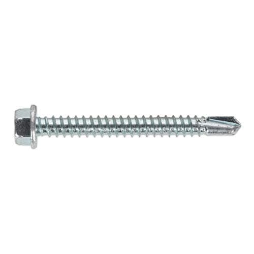 Image of Sealey Sdhx5550 Self Drilling Screw 5.5 X 50Mm Hex Head Zinc Din 7504K 100Pc