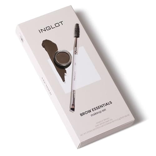 Image of INGLOT Cosmetics Brow Kit 31T Angled Brush + Colour 16 Eyebrow Fixing Gel Vegan Formula