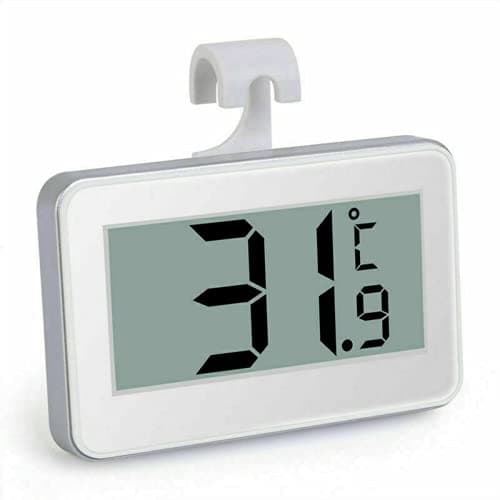 Image of DollaTek Refrigerator Thermometer,LCD Digital Fridge Freezer Thermometer Monitor with Hanging Hook and Retractable Stand