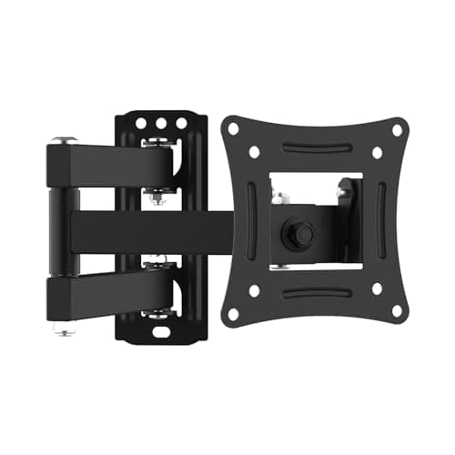 Image of GRIFEMA GB1008-1 TV Wall Bracket for 13-32 inch, Small, Swivel, Tilt, Extendable TV Wall Mount, up to 20KG, Vesa 75x75MM and 100X100MM for Flat & Curved Television and Monitor