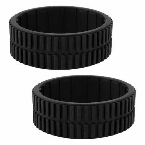 Image of tooloflife 2 Pcs Rubber Wheel Tyres Compatible with iRobot Braava 380 380t 390 390t, Anti-Slip Replacement Robot Tires, Wear Resistant Easy Install Spares for Floor Mopping Robot