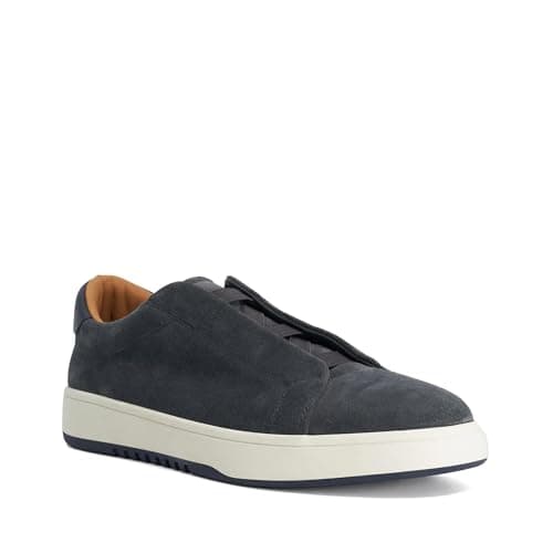 Image of Dune London Mens TROYS Troys Lace-Less Cupsole Trainers Size UK 8 Suede Navy