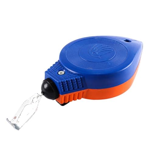 Image of Ieron 2 Sets Chalk Line Reel Set 30m Heavy Duty Chalk Line with 30ml Blue Powder Fast Rewind Builder’s Chalk String for Straight Line Marking