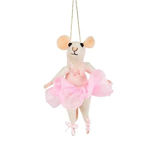 Image of Sass & Belle Ballerina Mouse Felt Hanging Decoration