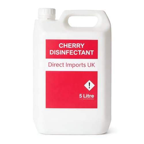 Image of Cherry Disinfectant - 5L - Powerful Multi-Purpose Cleaner & Deodoriser, Concentrated Formula for Kitchens, Floors & Washrooms