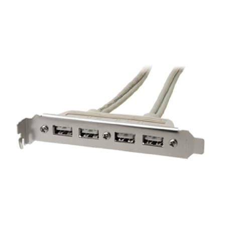 Image of sourcing map USB 2.0 9 Pin Header to 4 Ports Adapter Panel Cable, 2 Port USB 2.0 Motherboard A Female Slot Plate Adapter Rear Panel Header Cable with Bracket