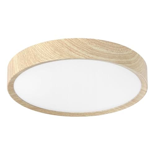 Image of Eglo LED Outdoor Ceiling Light Musurita, Outside lamp for wall and Ceiling, Porch Lighting, Exterior lamp Made of Metal in Wood Look, Warm White, IP44, ⌀ 34 cm