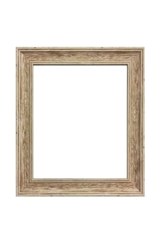 Image of FRAMES BY POST Scandi Vintage Distressed Wood Picture Photo Frame 50 x 70 cm (Plastic Glass)