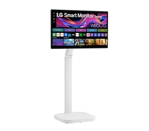 Image of LG SMART Monitor Swing 32U889SA-W - 4K UHD IPS Touchscreen 32 inch, HDR10, Ergonomic Rolling Stand, Built-in Speakers, Wifi, Bluetooth, Airplay webOS Smart TV app, HDMI, USB-C, POGO, White