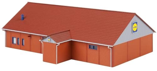 Image of Faller Model Kit, Supermarket, H0 Gauge, 1/87 Scale, V Era, Trade Item Group, 140 Pieces, Assembly Required, 266 x 184 x 86 mm, For Youth and Adults
