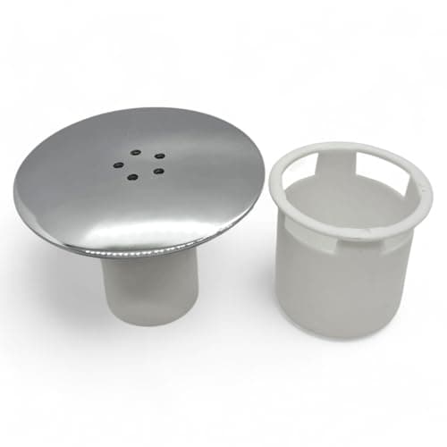 Image of Duraplast UK™ 90mm Universal Shower Waste Replacement - Chrome Finish Shower Plug Hole Cover with 115mm Diameter and Removable Hair Catcher - Fits Standard UK Shower Trays - Easy Installation