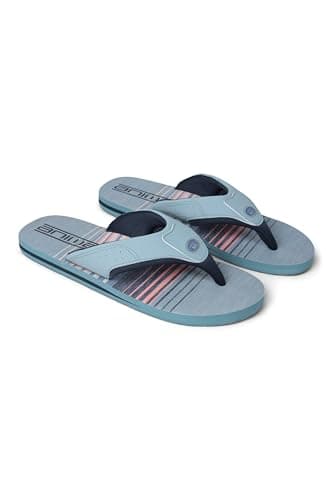 Image of Animal Jekyl Mens Flip-Flops - Slip-on, Lightweight & Comfortable with Soft Padded upper Straps - Best for Spring Summer, Beach & Outdoors Chrome (02) Adult Shoe Size 10