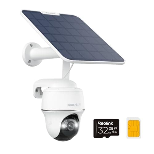 Image of Reolink 4G LTE Solar Security Camera Outdoor Wireless with Spotlight, 4K Color Night Vision, Pan 355°&Tilt 140°, Animal/Person/Vehicle Detection, 2-Way Audio, Works with Alexa, Go PT Ultra+Solar Panel