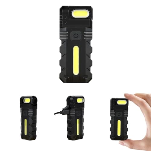 Image of Aolso Rechargeable Torch, 500 Lumens Super Bright EDC Small Torch with Magnetic Base, 180° Rotatable Flashlight, USB-C, Pocket Flashlight for Headlamp Use, Rescue, Camping[Energy Class A]