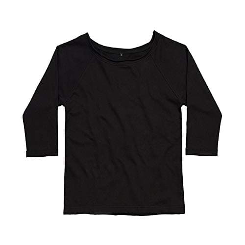 Image of Mantis Flash Dance Sweatshirt Ladies Off-Shoulder 3/4 Sleeves French Terry Black L