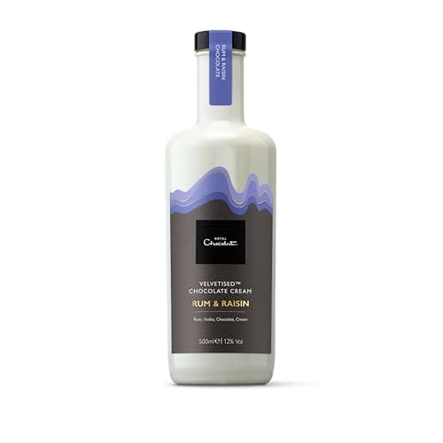 Image of Hotel Chocolat Rum & Raisin Velvetised Chocolate Cream - 500ml, 12% vol - Vodka - Great Over Ice Or In Hot Chocolate And Cocktails - Gifts For Father's day 2026