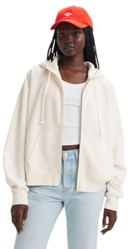 Image of Levi's Everyday Zip Hoodie Sugar Swizzle Fleece, Sugar Swizzle, M