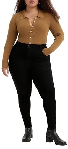 Image of Levis Damen Plus Size 720 High Rise Super Skinny Jeans, Black Celestial, 26 M