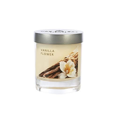 Image of Wax Lyrical WLE3207 Small Wax Fill Candle Vanilla Flower Bun ,Silver, Time Approx 35 Hours Jar