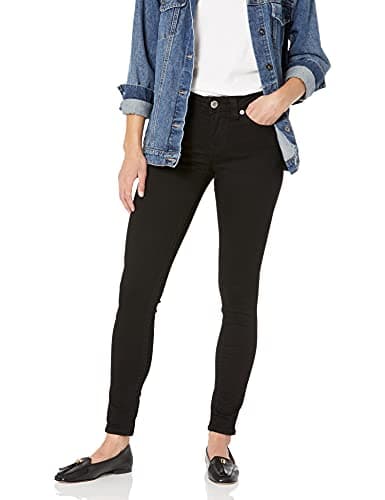 Image of True Religion Women's Jennie Mid Rise Curvy Fit Skinny Ankle Jean, 2sb Body Rinse Black, 28