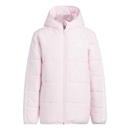 Image of adidas Unisex Kids 3-Stripes Padded Jacket Kids, Clear Pink, 4-5 Years