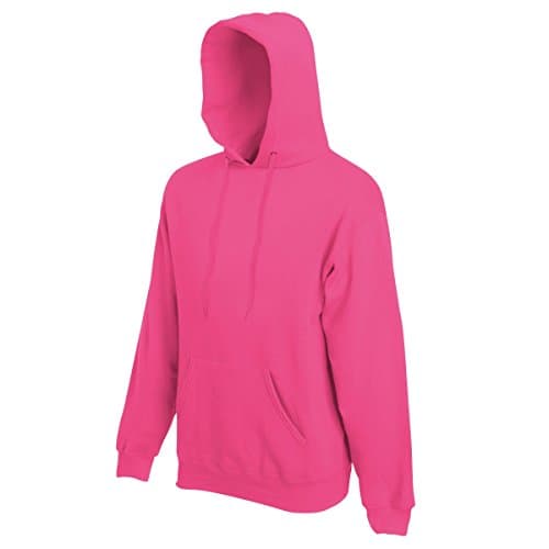 Image of Fruit of the Loom Mens Hooded Sweatshirt/Hoodie (L) (Fuchsia)