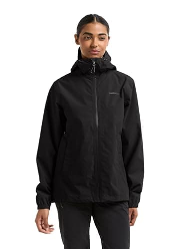 Image of Didriksons - Varja 2 Jacket - Women's Rain Jacket - Waterproof Lightweight Breathable - EcoLactam - Black