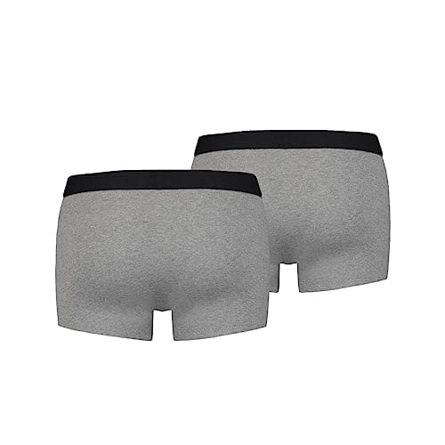 Image of Levi's Men's Underwear-Trunk Shorts-Solid Basic (2-Pack), Grey (Middle Grey Blend 758), XL (Pack of 2)