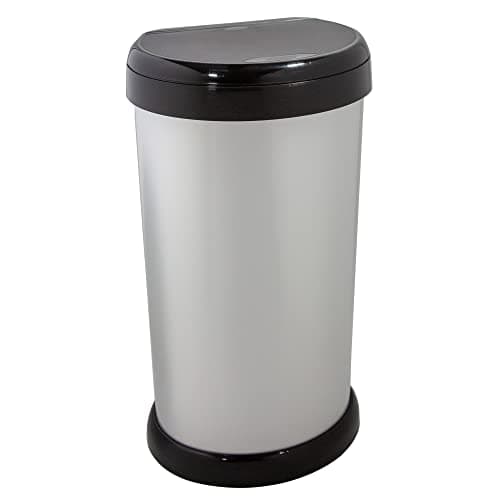 Image of Tontarelli 42L Moda Silver Touch Top Bin - Metal Effect!!!!