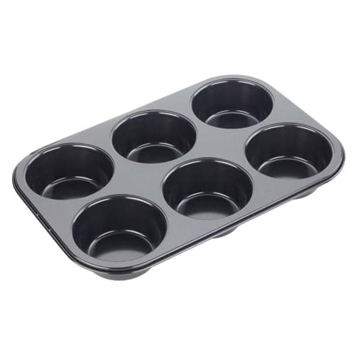 Image of Tala Performance, 6 Cup Muffin Tin, Professional Gauge Carbon Steel with Eclipse Non-Stick Coating, 26.8x15.9x3.18