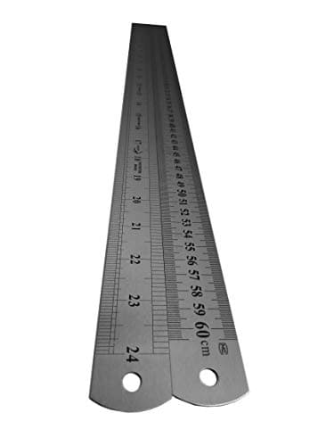 Image of Large Ruler 60CM Metal Steel 24" Measure Rule 60Cm 600MM Craft Cutting with Waterproof Cover