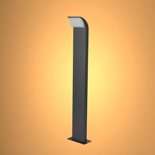 Image of TEKLED Gardens Senza LED Outdoor Pathway Bollard Lawn Light | 7W 3000K Warm White Tall Post Light | Weatherproof Assurance IP65 | for Garden Trails Driveways Pathways Patios | Frammed (Built-in LED)