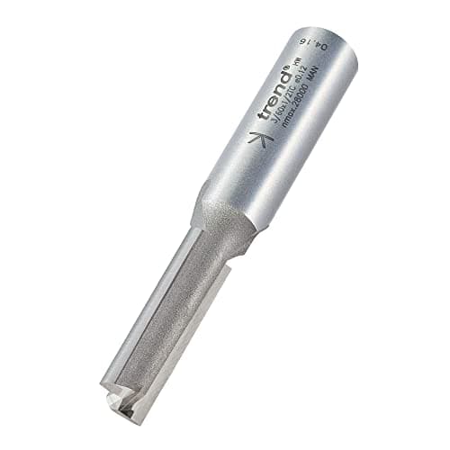 Image of Trend Professional Straight Two Flute Router Cutter, 1/2 Inch Shank, 10mm Cut Diameter, 35mm Cut Length, Tungsten Carbide Tipped, 3/60X1/2TC