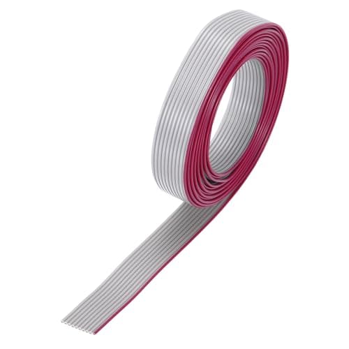 Image of sourcing map 26AWG IDC Wire Flat Ribbon Cable 2m/6.6ft Length 1.27mm Pitch 10 Pin Gray for JTAG/ISP Connecting
