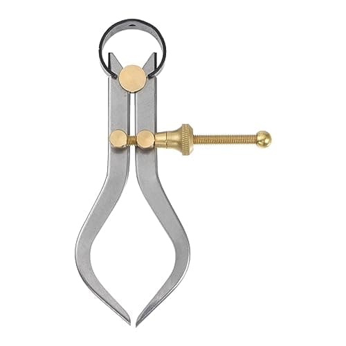 Image of sourcing map Spring Joint Caliper 4 inch / 100mm Steel Spring Outside Caliper with Brass Fulcrum for Wood Turning Lathe Work