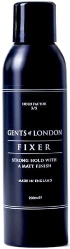 Image of Fixer Men’s Hairspray 200ml, Gents of London Strong Hold Spray, Long Lasting, Hold, Texturising, Medium to Longer Hairstyling, Makers of Styling Wax, Hair Paste, Hair Putty | Hairspray For Men