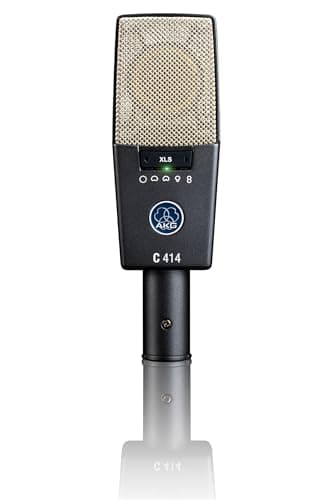 Image of AKG C414 XLS Large Diaphragm Condenser Microphone, legendary sound quality, 9 selectable polar patterns, highly versatile - Black