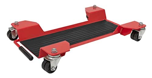 Image of Sealey Motorcycle Centre-Stand Moving Dolly - MS0651, Red, Black