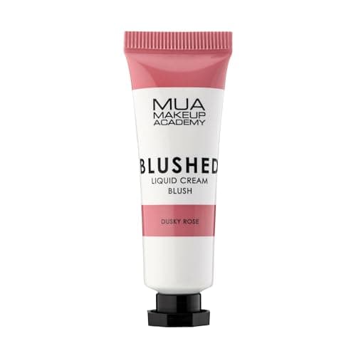 Image of MUA Makeup Academy Blushed Liquid Cream Blusher, Highly Pigmented for Cheeks & Lips, Dusky Rose, 10ml - Vegan & Cruelty Free