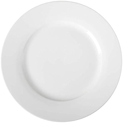Image of Amazon Basics 6-Piece White Dinner Plate Set, 10.5 inches