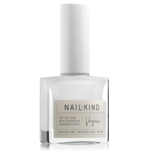 Image of NAILKIND White Nail Polish - Cloud Bunny - Classic White Nail Varnish - Vegan Nail Lacquer - Peta Certified + Cruelty Free - Quick Drying Long Lasting - Chip Resistant Manicure - 8ml