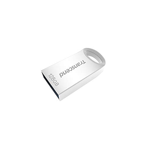 Image of Transcend JetFlash 710 128GB USB 3.1 Gen 1 Flash Drive, Small and Compact USB Stick for the Keychain, Silver-TS128GJF710S